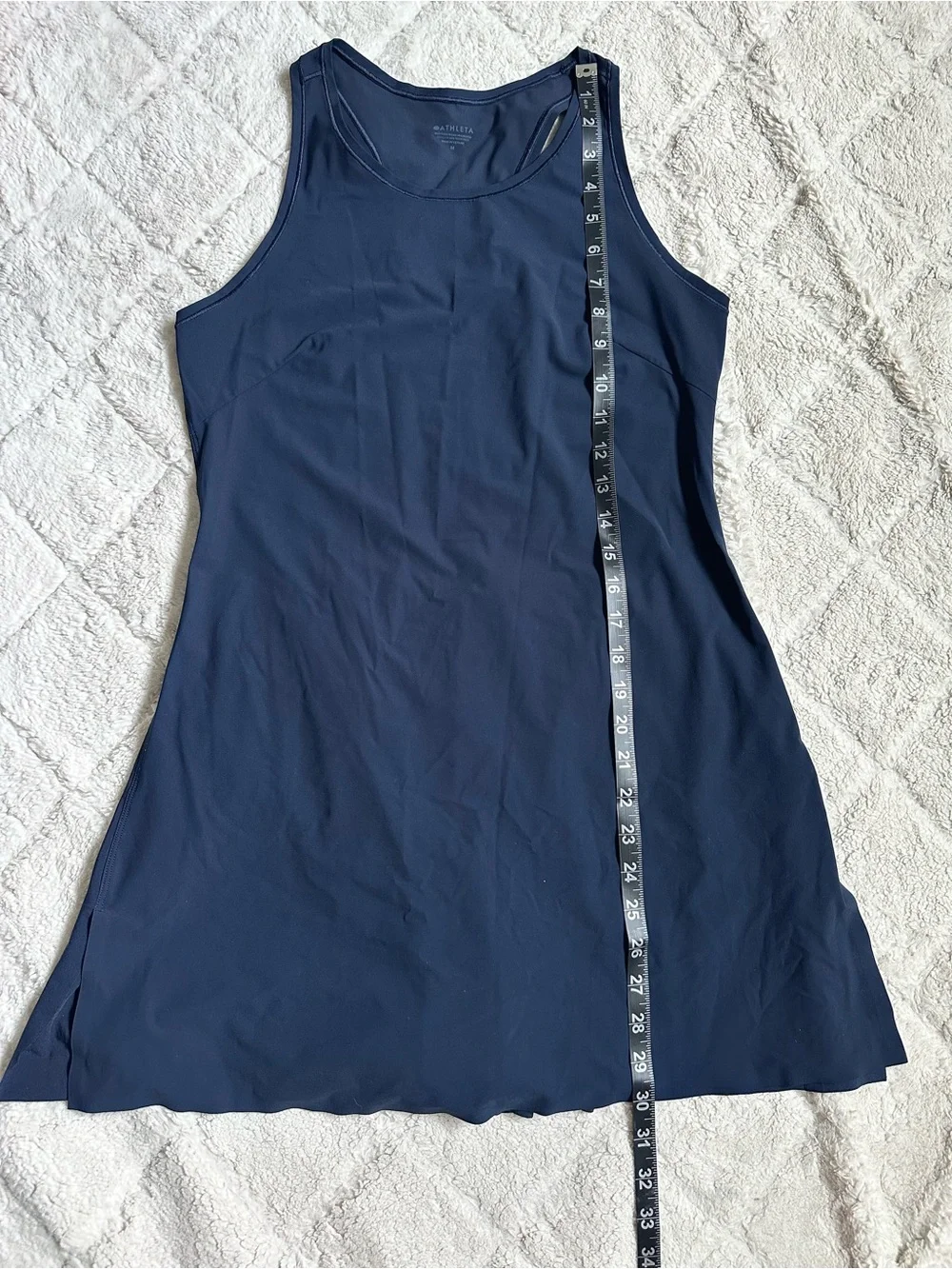 Athleta | Navy Blue Match Point Pleated Dress | Size Medium - Picture 11 of 11